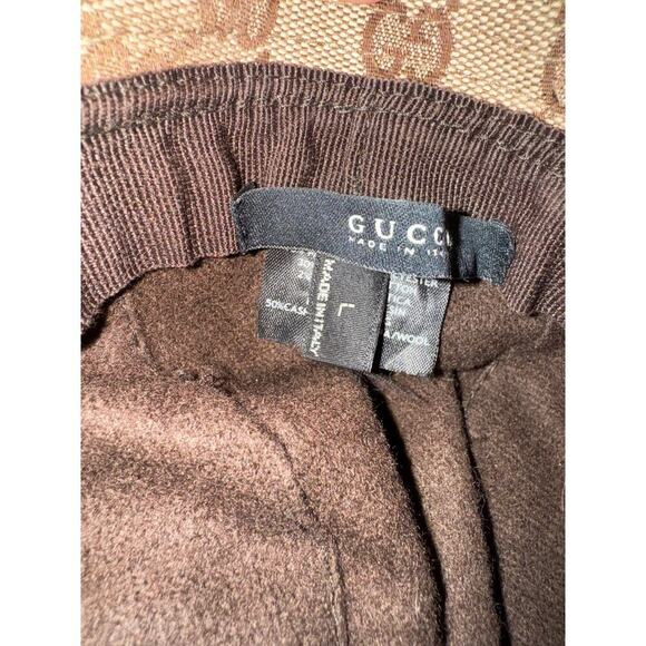 Gucci Monogram Bucket hat with Green White Trim Large Authentic CoA - Picture 6 of 10